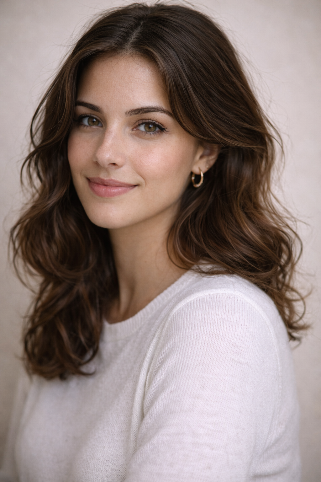 soft smile with natural beauty